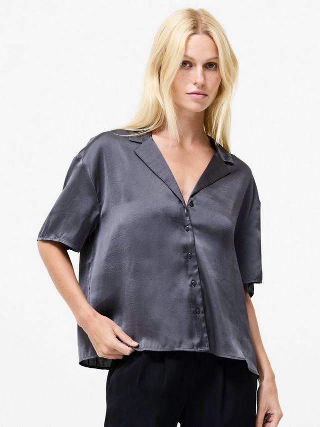 

Блейн рубашка с молотковым сатином French Connection, Graphite