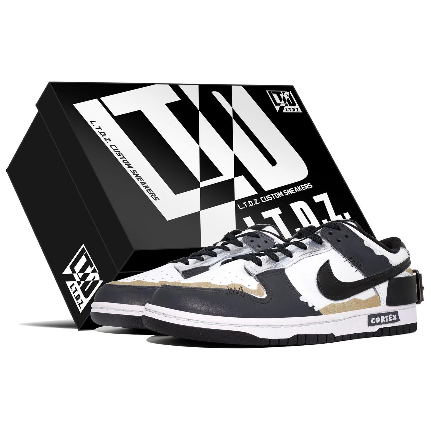 

Кроссовки Nike Dunk Skateboarding Shoes Men Low-top Gray, белый