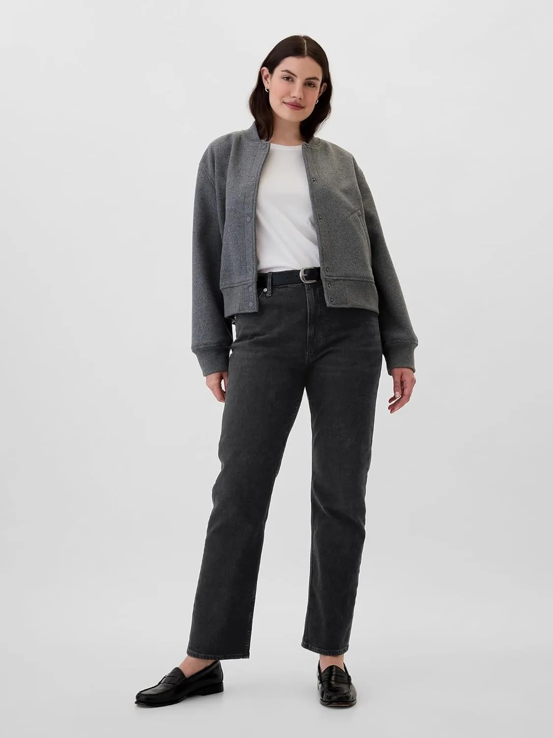 Gap Womens High Rise 90s Straight Fit Denim Jeans — фото 3