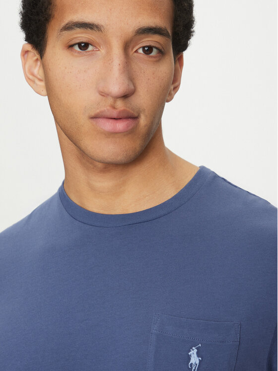 Футболка классического кроя 710704248257 Polo Ralph Lauren, синий — фото 4