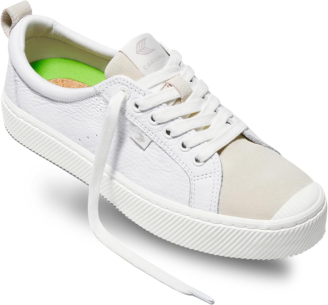 

Кроссовки Cariuma OCA Low Premium Leather, удобная обувь для мужчин, легкая и экологичная, универсальная повседневная обувь с 100 веганскими стельками, резиновая подошва, белый