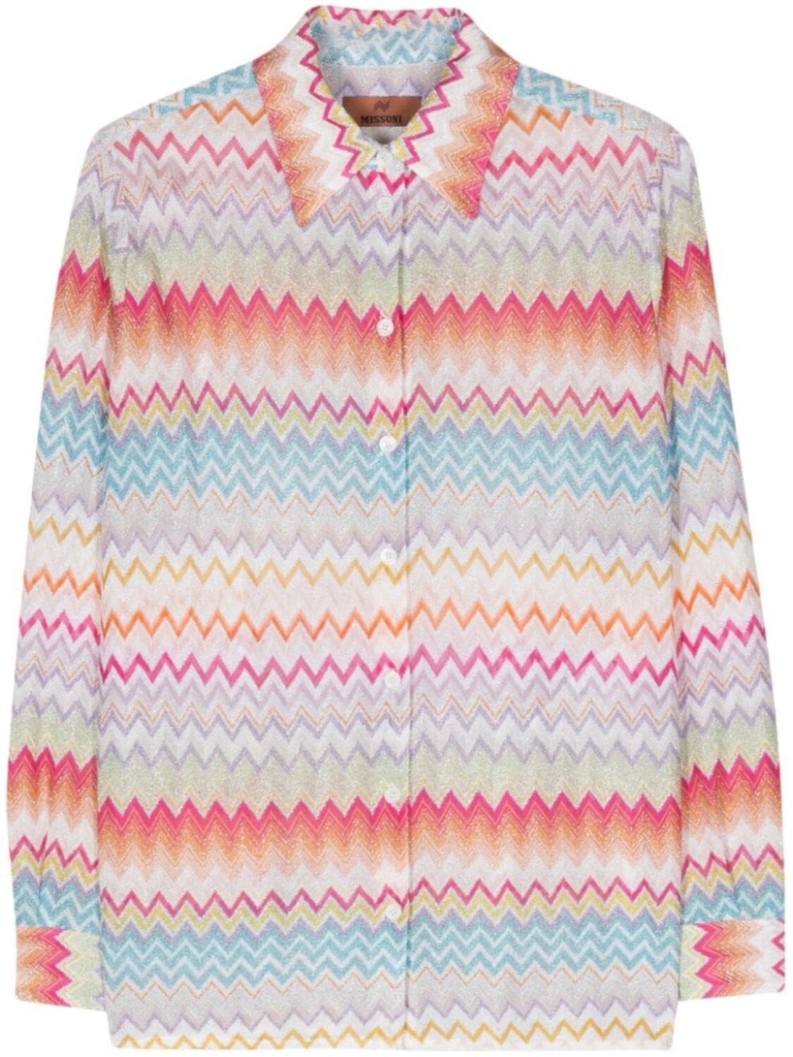 

Missoni рубашка с узором зигзаг, белый
