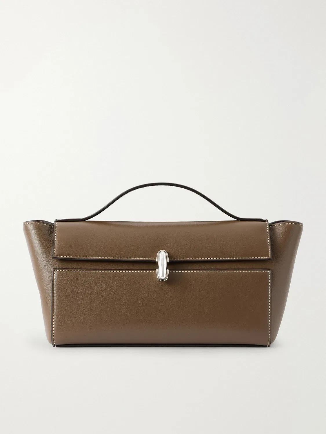 Кожаная сумка-тоут Symmetry Trapeze Pochette Savette, хаки
