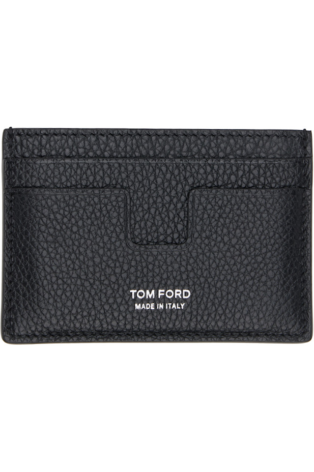 

Классический держатель для карт из зернистой кожи Tom Ford, черный