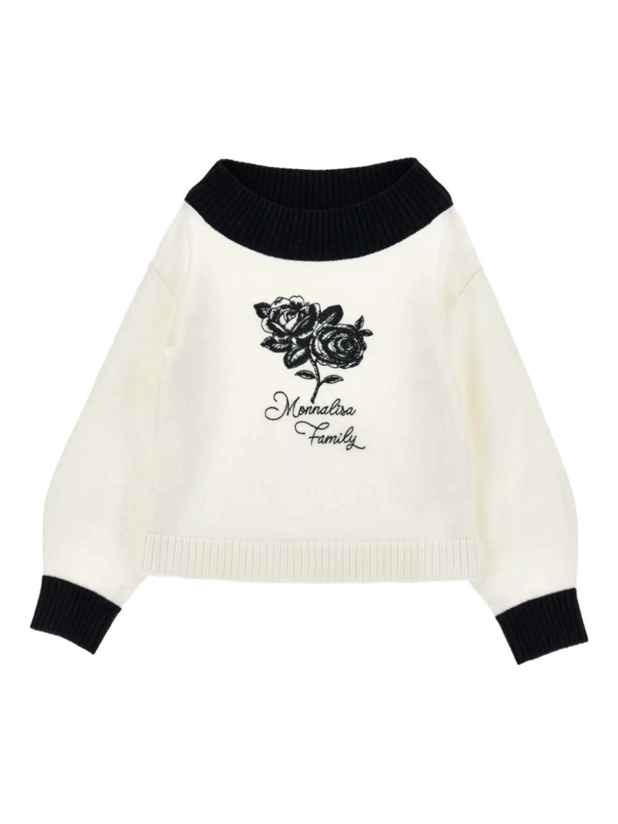 

Monnalisa джемпер с декорированным воротником, белый