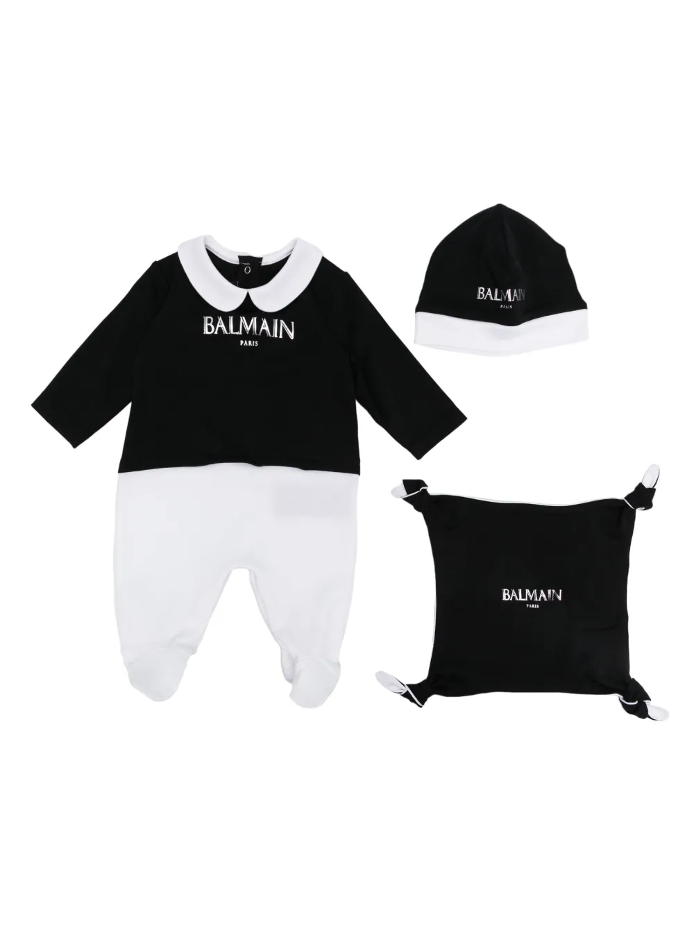 

Комплект для новорожденного с логотипом Balmain Kids, черный