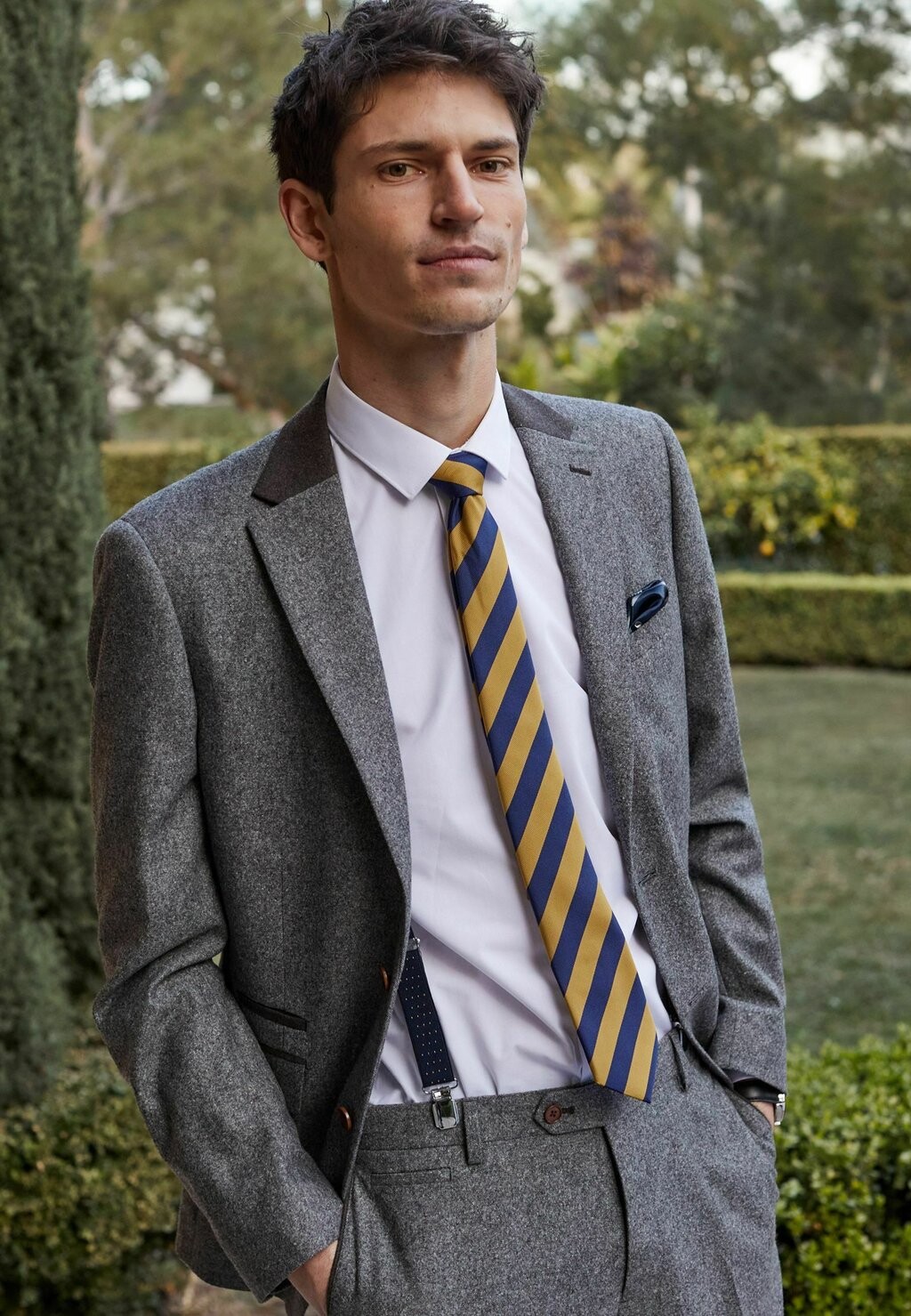 

Куртка SLIM FIT TRIMMED DONEGAL SUIT: JACKET Next, цвет grey