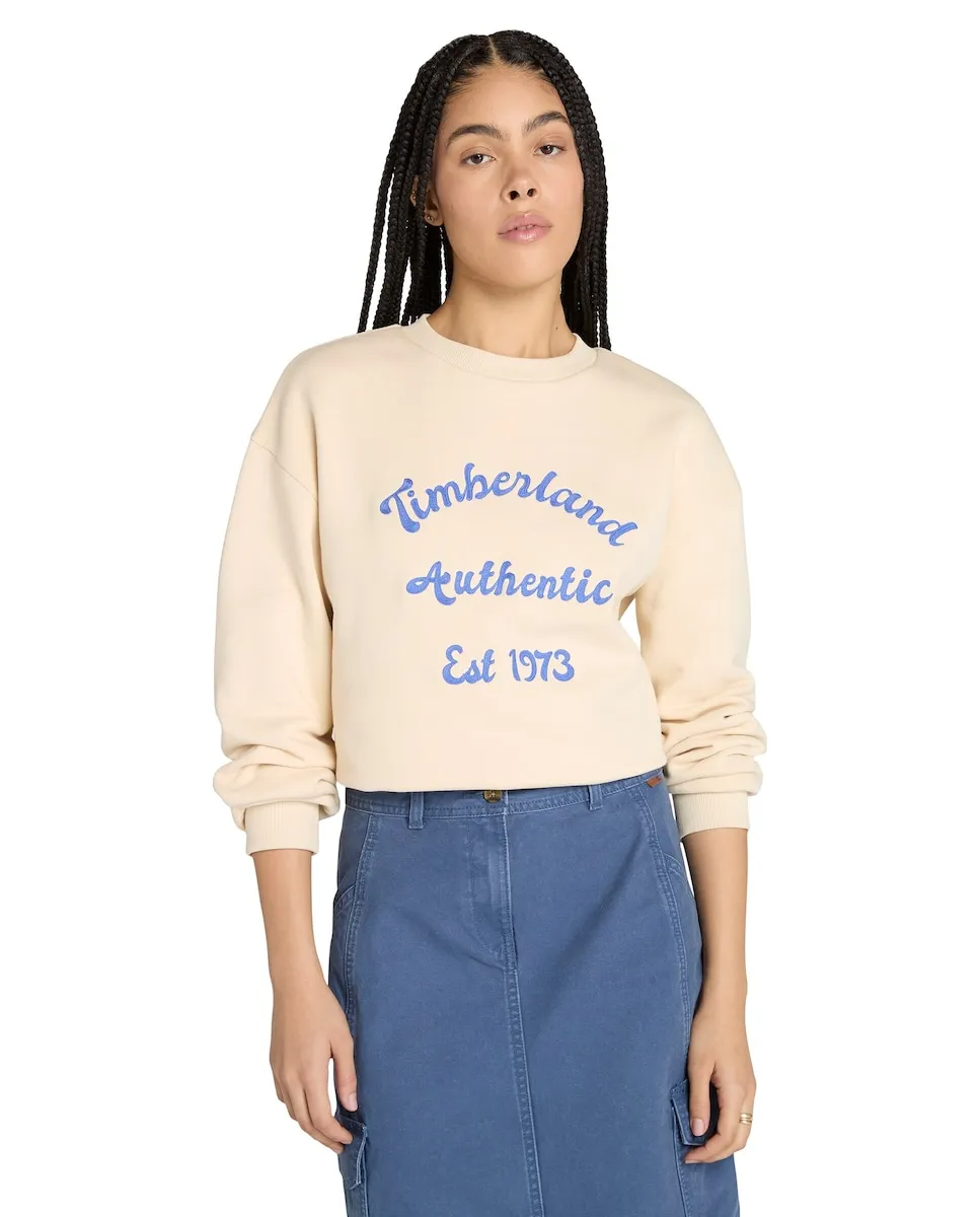 

Женская толстовка с круглым вырезом и внутренней стороны с начесом Timberland, бежевый