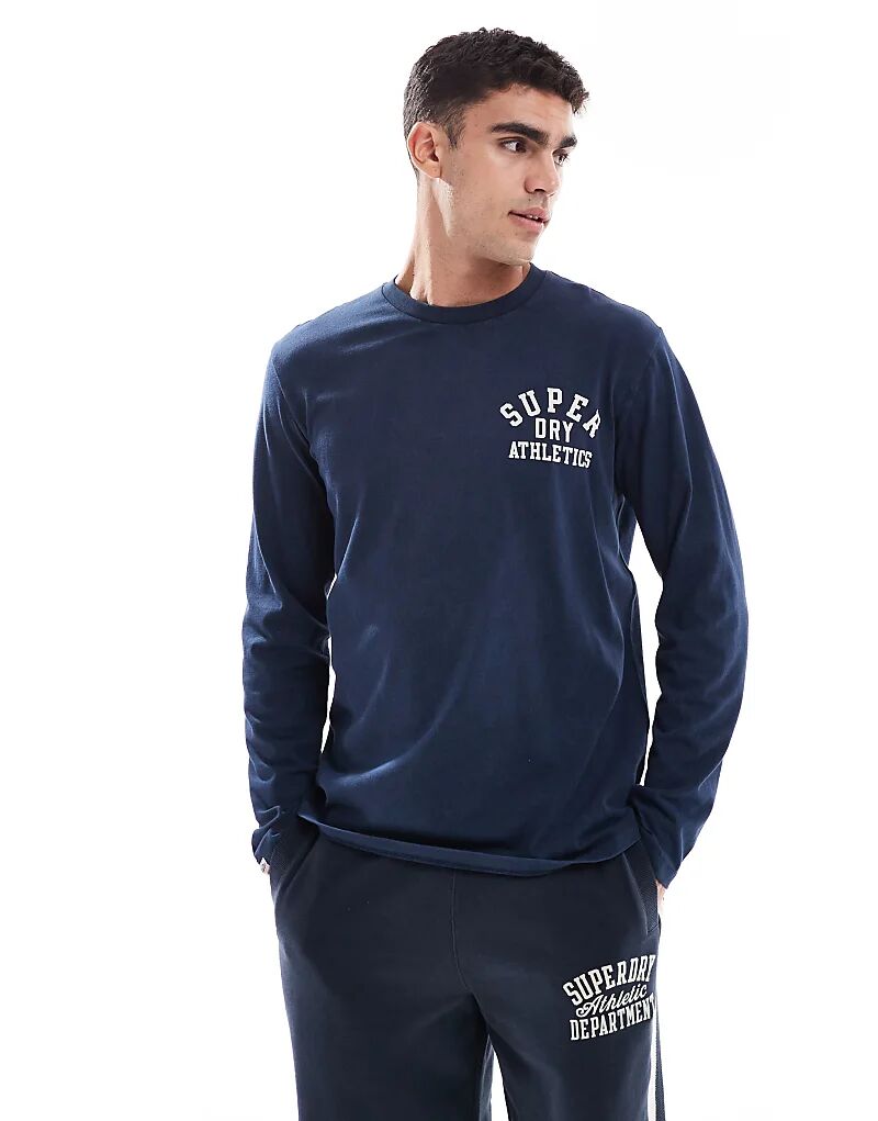 

Длинный топ Superdry Athletic Essentials в морском стиле