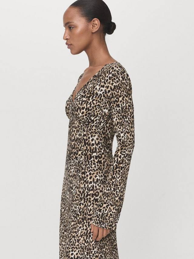 

Платье Pome в стиле animal print Mango, Black/Multi