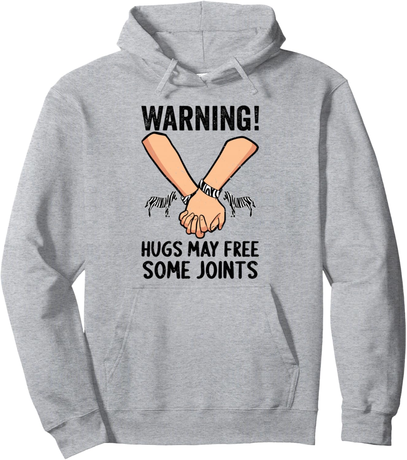 

Толстовка с принтом «Зебра в полоску» в поддержку осведомленности о синдроме Элерса-Данлоса Ehler Danlos Syndrome Awareness, серый