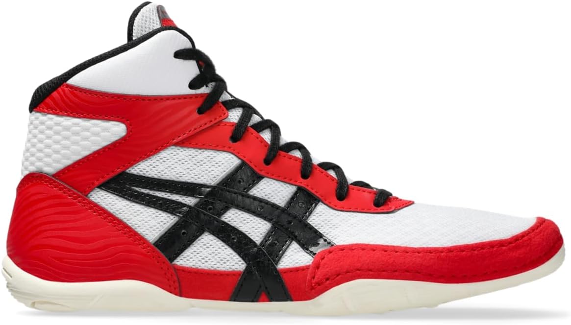 Детские борцовские кроссовки Asics Matflex 7 для школьников, черный/красный — фото 2