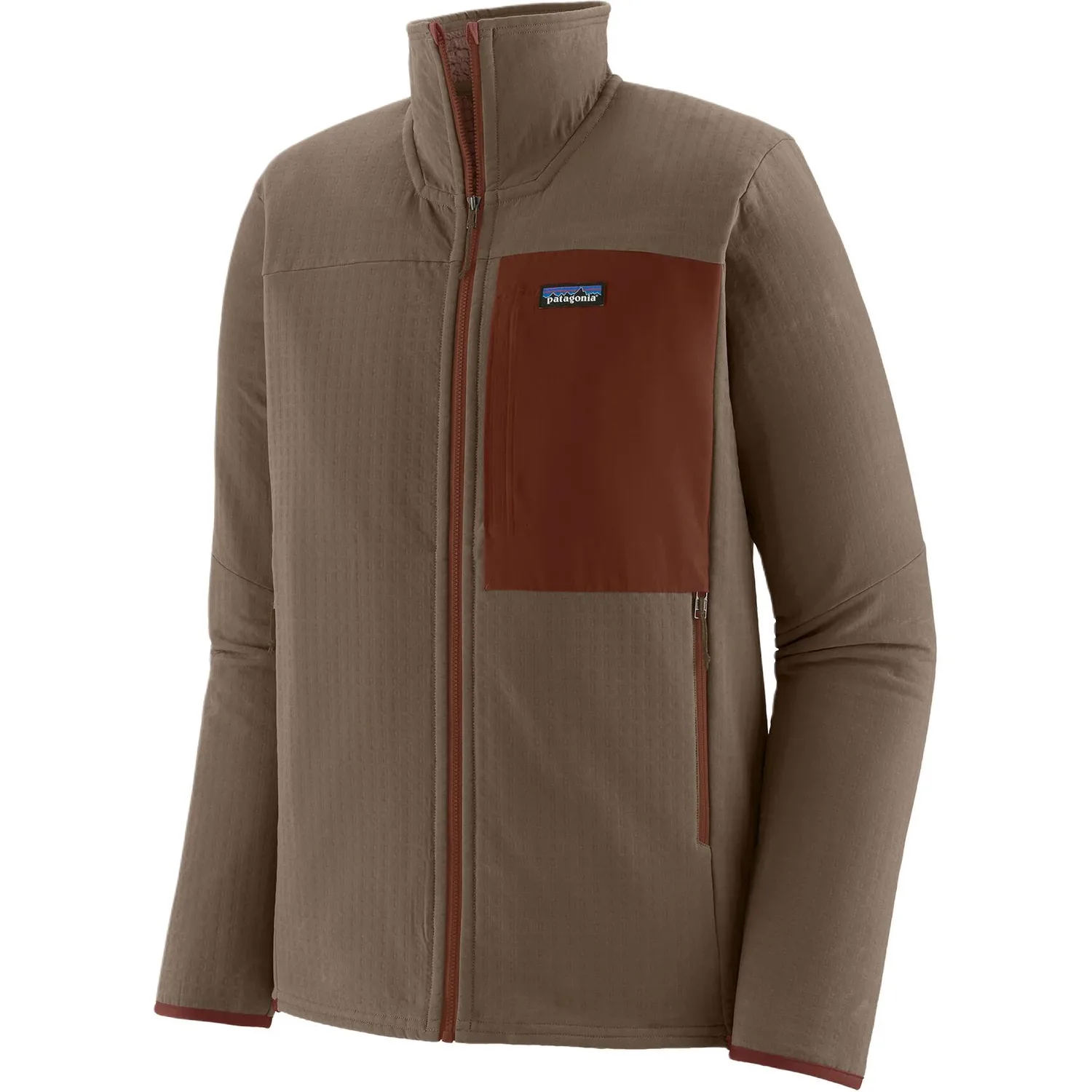 Куртка с капюшоном R2 TechFace на молнии Patagonia, MRLB/Maro Brown