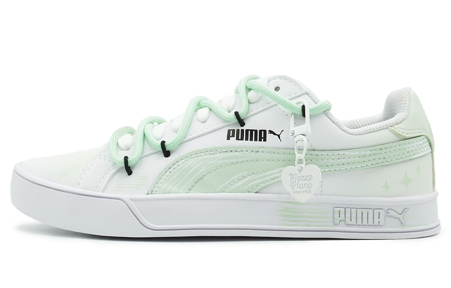 

Кроссовки Puma Smash Vulc Skateboarding Shoes Unisex Low-top White/green, зеленый