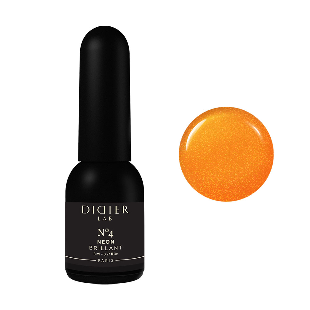 

Гель-Лак для ногтей gel polish brillant neon Didier Lab, цвет nr. 4, 8 мл