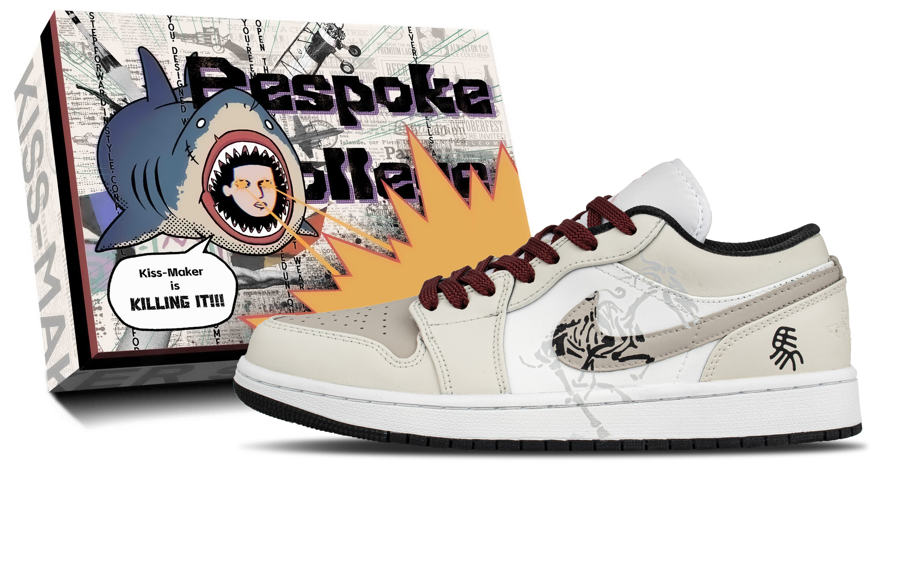 

Nike Дышащие и легкие низкие винтажные баскетбольные кроссовки Unisex Ecru