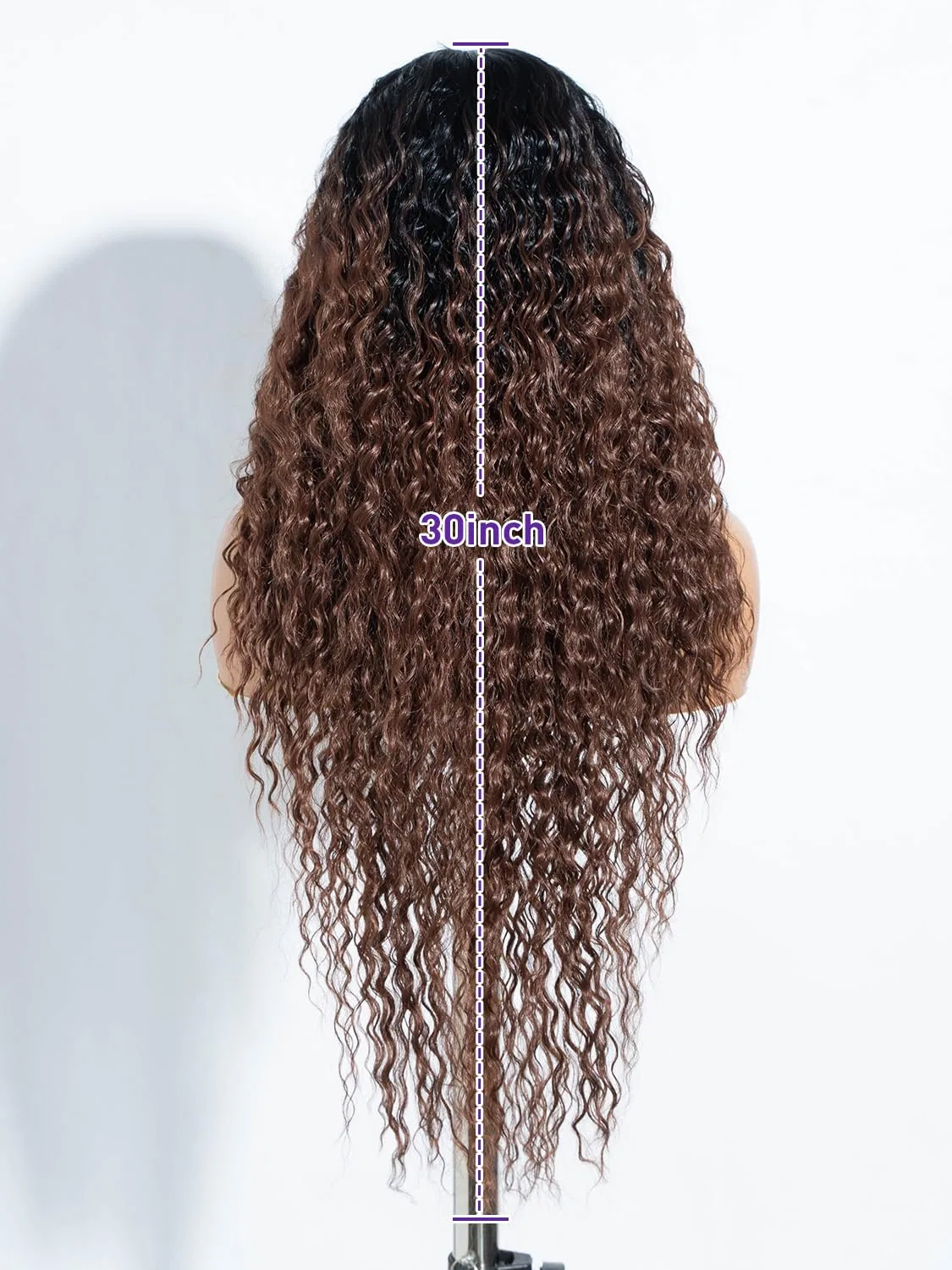 Женский длинный кудрявый парик Ombre Brown с темными корнями от Joedir, 76 см Joedir, Tt1B/33# — фото 4