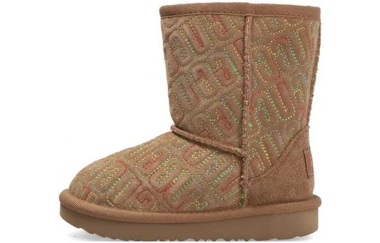 UGG Детские сапоги с низким голенищем из замши цвета светлой умбры
