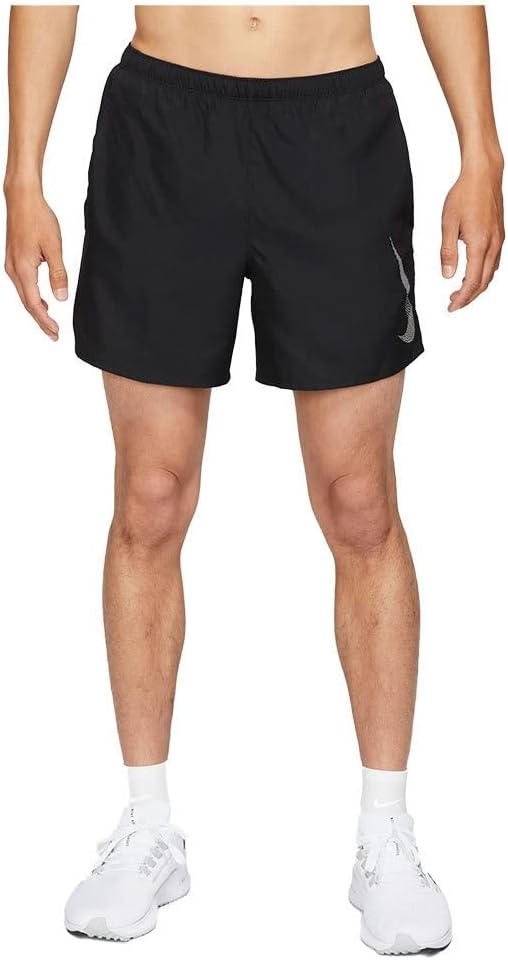 

Nike - M Nk DF Run Dvn Chlgr Shrt 5bf, Unisex Adult Shorts, Black/Reflective Silv