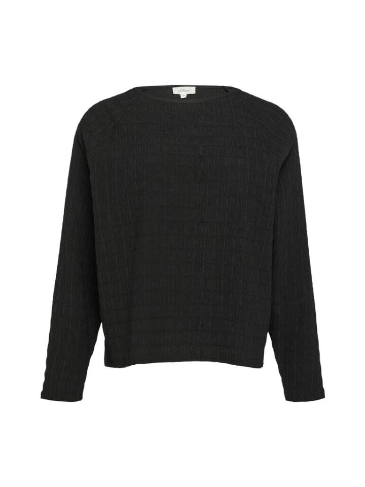 

Лонгслив S.OLIVER RED LABEL Langarmshirt, черный