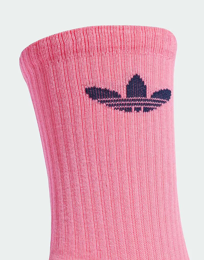 Носки Adidas Originals Trefoil Cushion, 6 шт. в упаковке, в разных цветах — фото 3