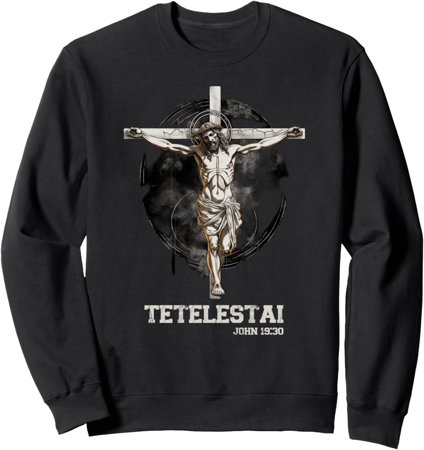 

Tetelestai Это конец. Толстовка с изображением Иисуса Джона Christian'S Religion Outfit, черный