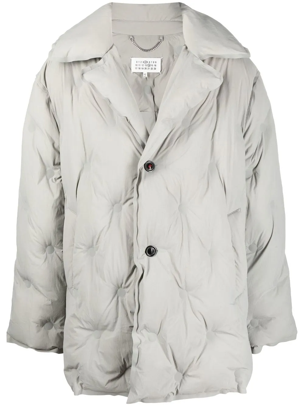 

Однобортный пуховик MAISON MARGIELA, серый