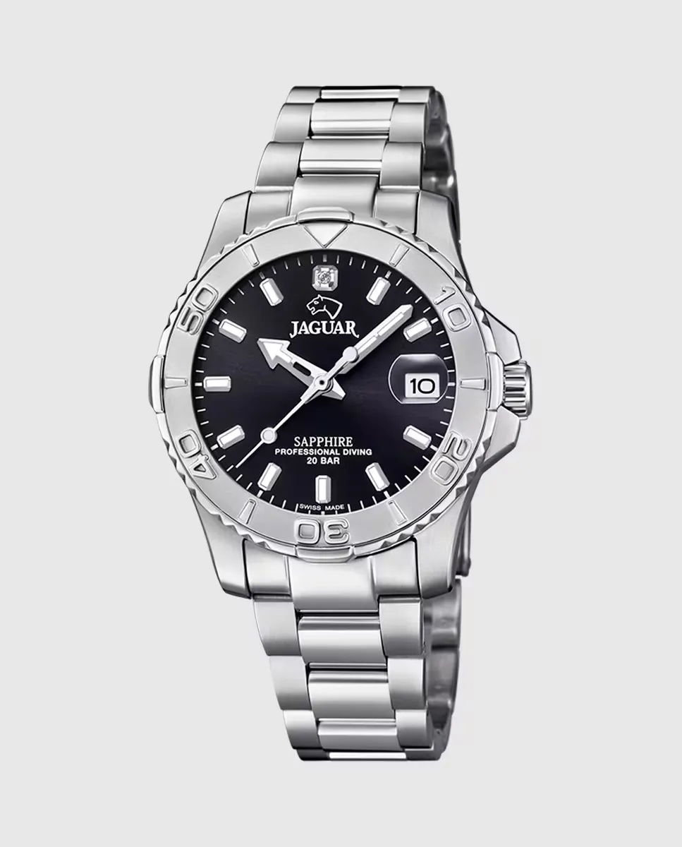 

J870/4 Женские серебряные стальные женские часы Jaguar, серебрянный