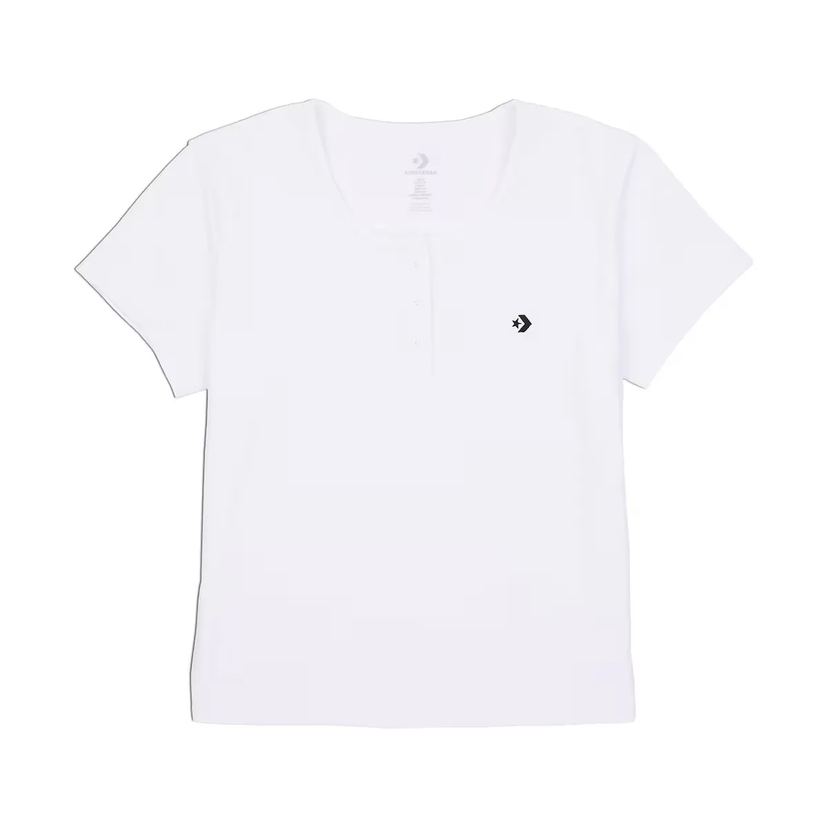 

Женская футболка Henley с коротким рукавом Converse, белый
