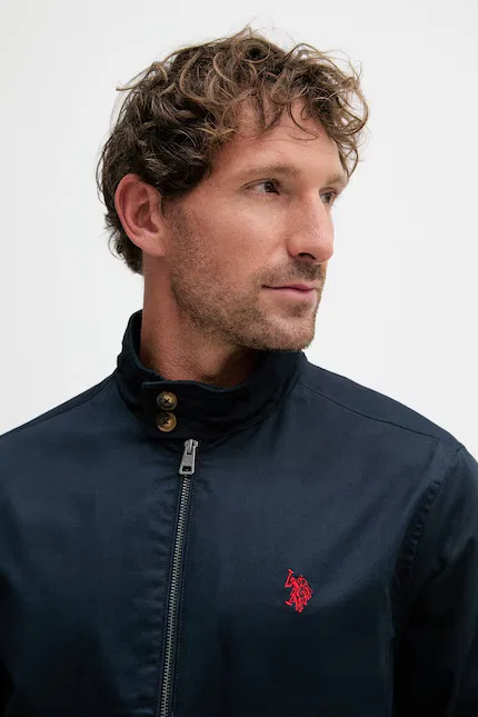 Куртка Harrington хлопковая U.S. Polo Assn., синий — фото 4