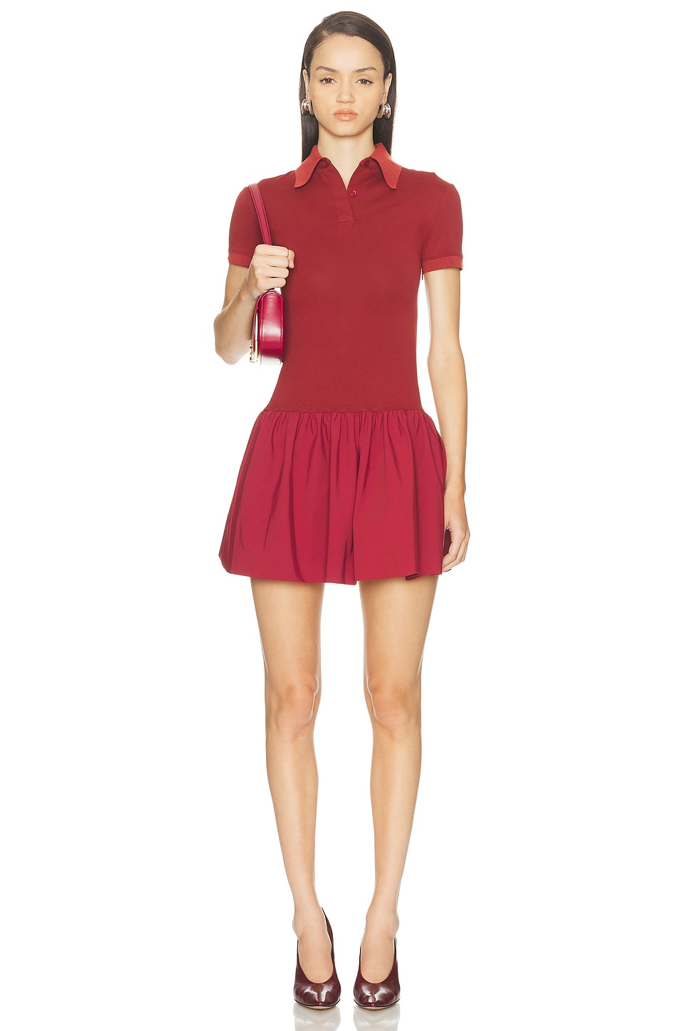 

Mimchik for FWRD Polo Bubble Платье, Burgundy