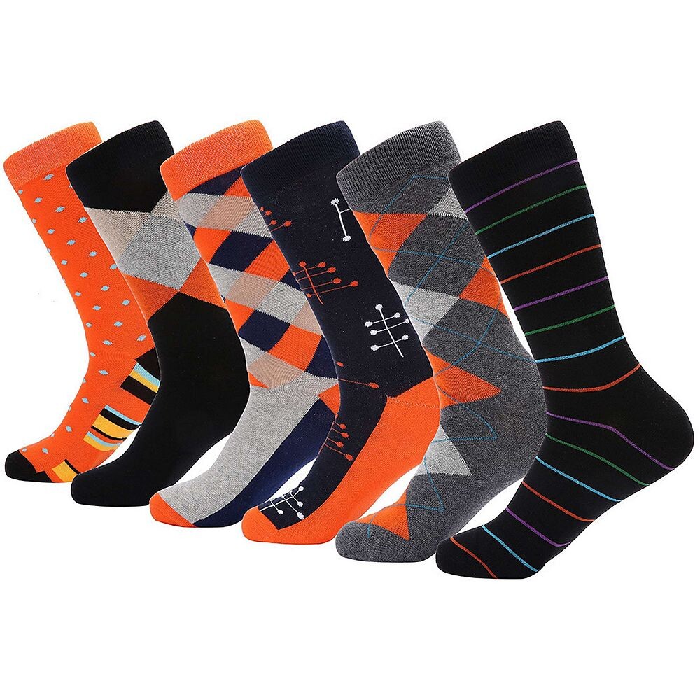 

Мужские классические носки в стиле ретро, ​​6 пар Mio Marino, цвет Conventional Design