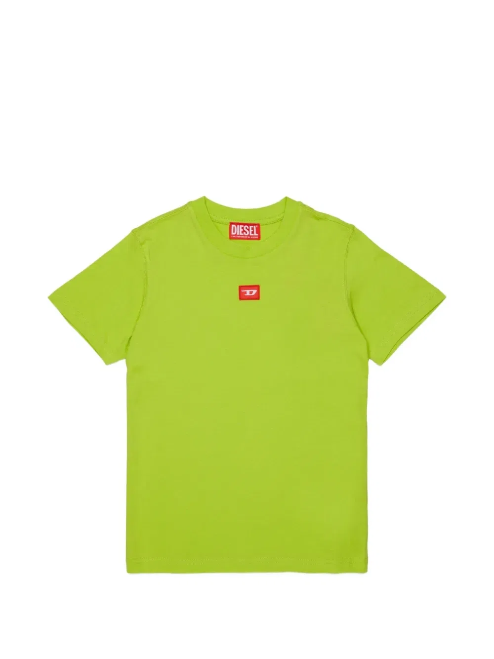 Футболка с нашивкой и короткими рукавами Diesel Kids, зеленый