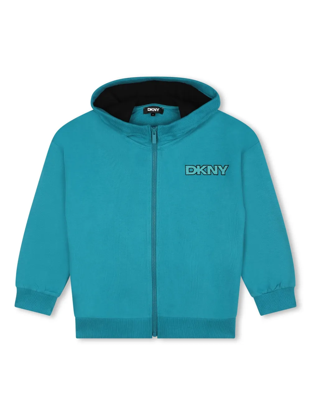 

Толстовка с вышитым логотипом и капюшоном Dkny Kids, синий
