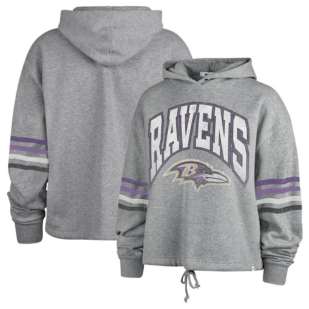 

Женский серый пуловер с капюшоном '47 Baltimore Ravens Upland Bennett, цвет Rav Grey