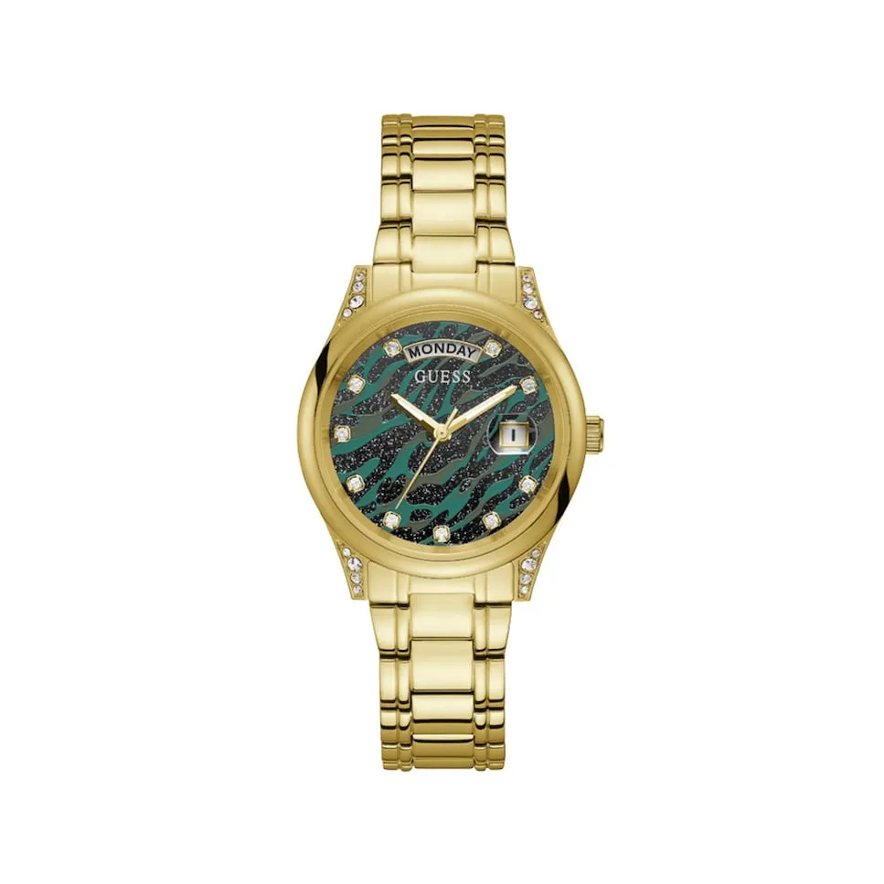 

Женские часы Aura GW0047L3 из стали и золотого ремешка Guess