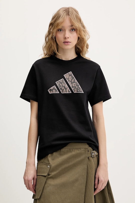 

Хлопковая футболка Adidas, черный