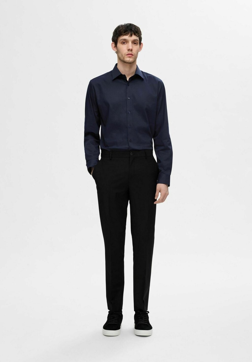 

Официальная рубашка SLIM FIT PERFORMANCE NOOS Selected Homme, темно-синий