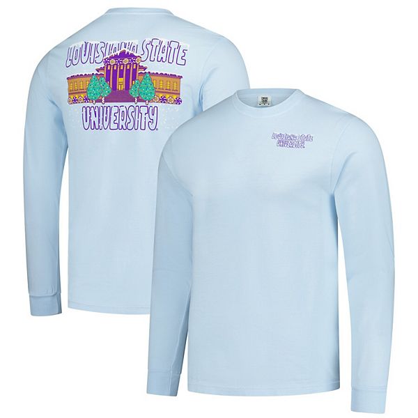 

Мужская футболка с длинным рукавом Comfort Colors LSU Tigers Frosted Dreams светло-голубого цвета Image One