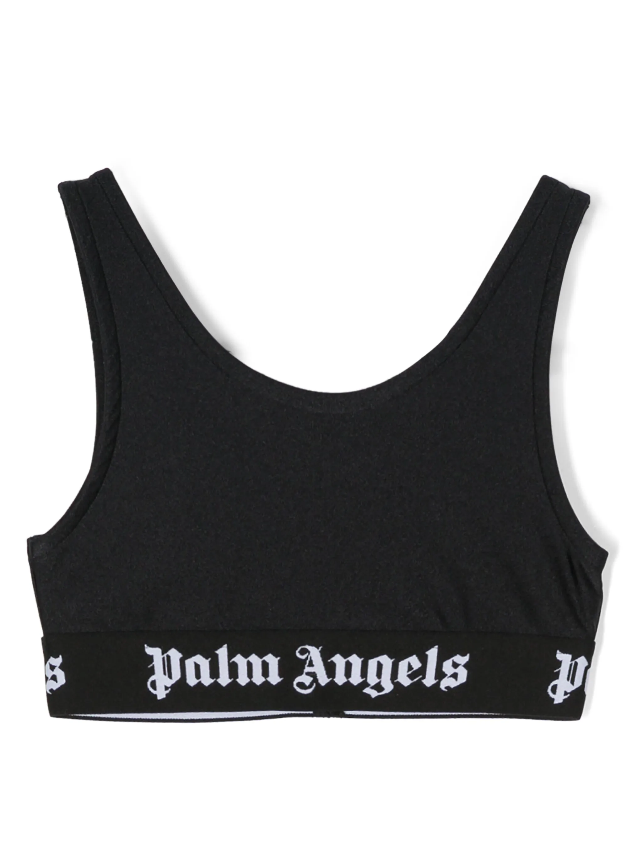 

Укороченный топ с логотипом Palm Angels Kids, черный