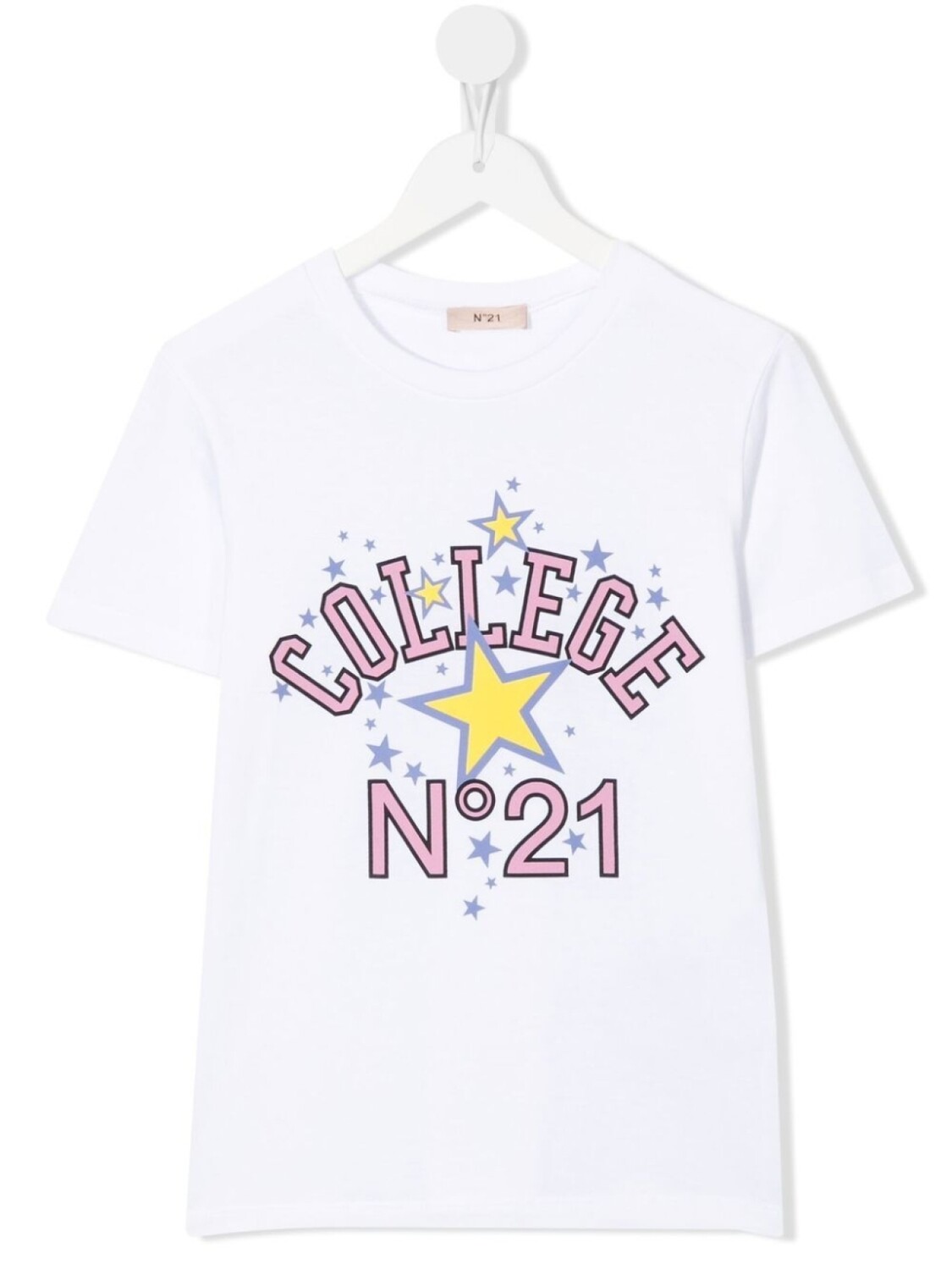 

Nº22 футболка с принтом College, белый
