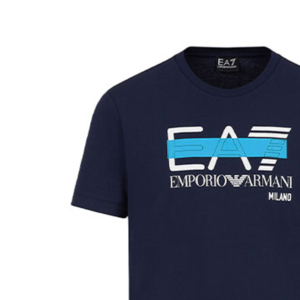 

Футболка EA7 SS21 мужская темно-синяя EMPORIO ARMANI