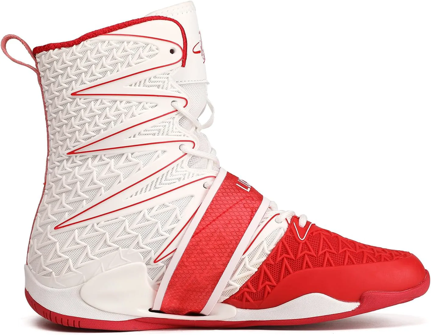 

Боксерские кроссовки для мужчин, высокие кроссовки для тренировок в спортзале, обувь для боевых видов спорта LS308 B LUCK SHOE, красный