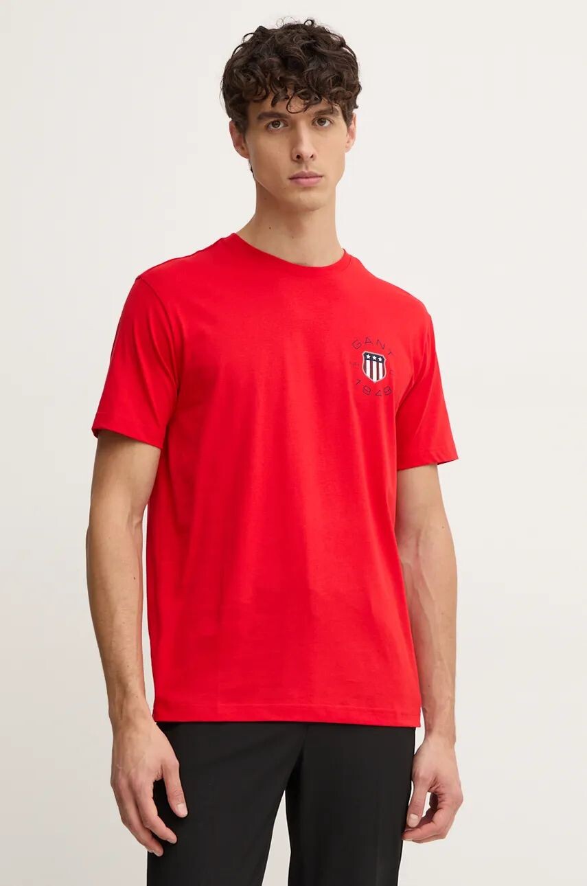 

Футболка Gant из хлопка, красный