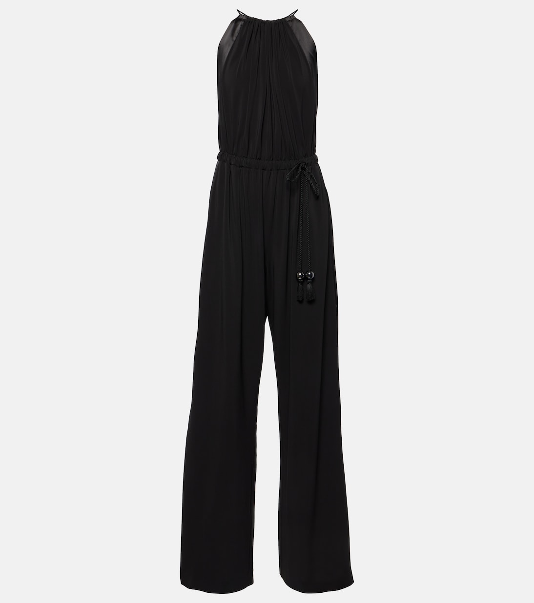 

Комбинезон Ubi из шелкового джерси с атласной отделкой Max Mara, Nero