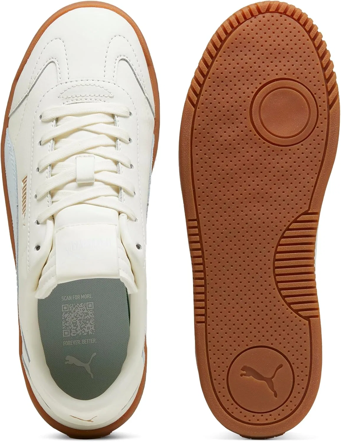 Мужские кроссовки PUMA Club 5v5, белый/золотой — фото 2
