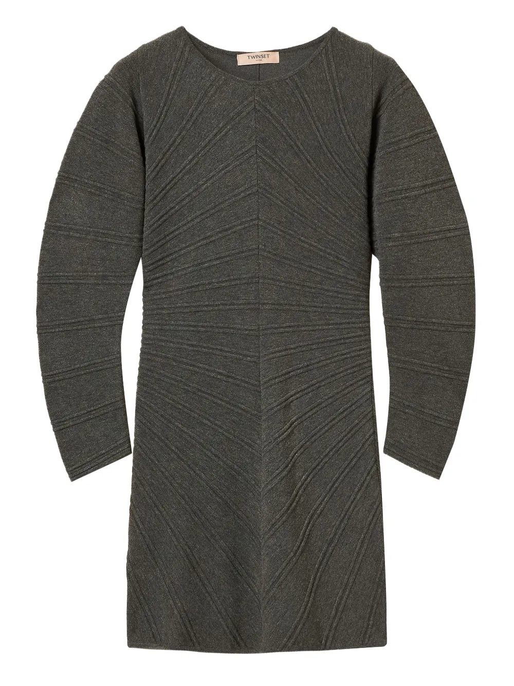 

Платье, связанное узором TWINSET, серый