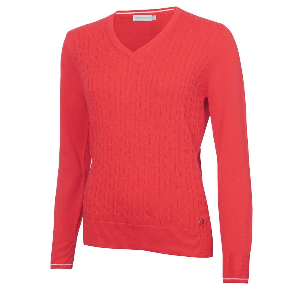 

Свитер Green Lamb Nellie Cable V Neck, красный