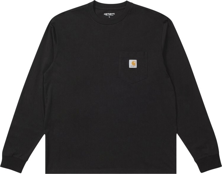

Футболка Carhartt WIP Long-Sleeve Pocket 'Black', черный