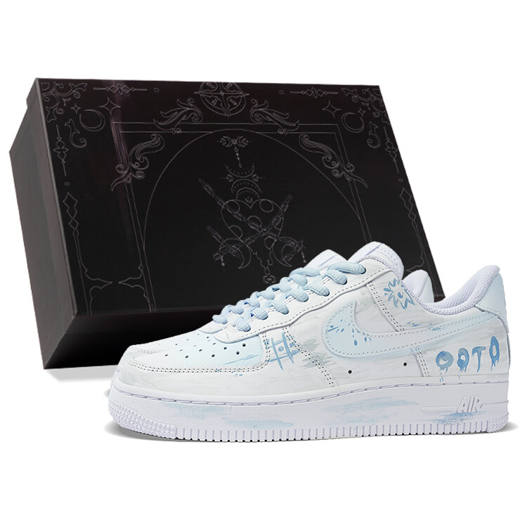

Кроссовки для скейтбординга Air Force 1 женские, низкие, синий/белый Nike